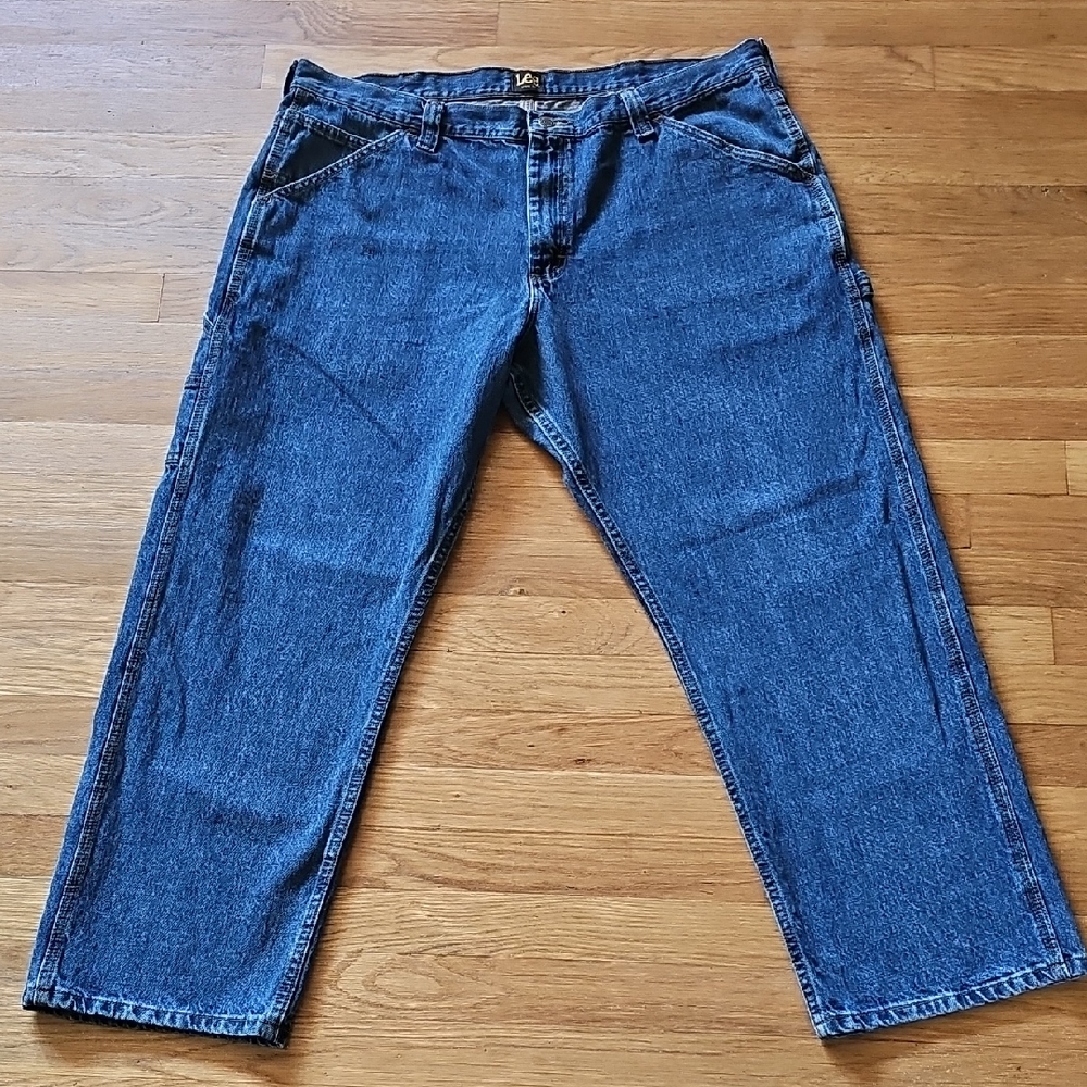 Lee Carpenter Style Loose Fit Denim Jeans Men's Size 40" Waist X 29" Inseam